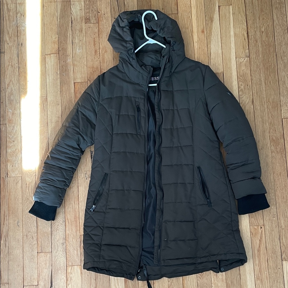 GUESS Olive Green Puffer Jacket